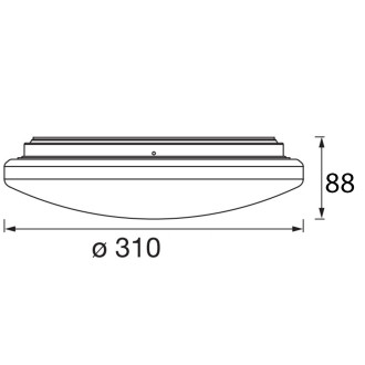 LED stropné svetlo 17W strieborné 30cm okrúhle ORBIS 6500K CCT diaľkové ovládanie LEDVANCE