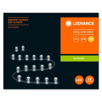 LED záhradná girlanda 12W 3000K teplé ENDURA GARDEN 18 Dot LEDVANCE