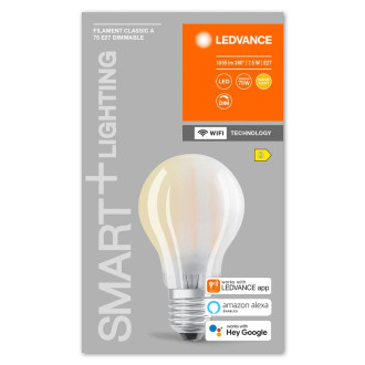 LED žiarovka E27 A67 7,5W  75W 2700K Warm 1055lm 300° Filament LEDVANCE SMART+ WIFI Dimmable