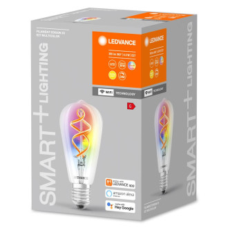 LED žiarovka E27 ST64 4,5W  30W 2700K Warm RGB 300lm 300° vlákno LEDVANCE SMART+ WIFI stmievateľná