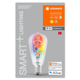 LED žiarovka E27 ST64 4,5W  30W 2700K Warm RGB 300lm 300° vlákno LEDVANCE SMART+ WIFI stmievateľná