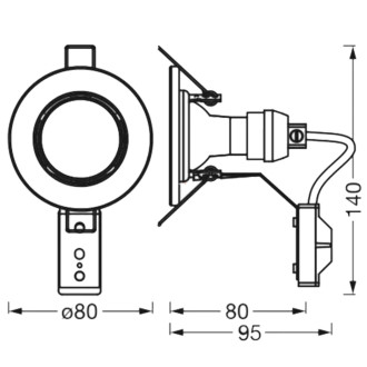 5PAK LED halogénové svietidlo 2700K 230lm Zápustné svietidlo GU10 LEDVANCE