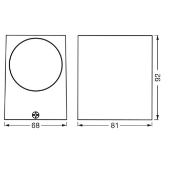 Nástenné svietidlo ENDURA Classic Square Down Black LEDVANCE