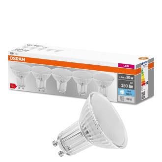 5PAK LED žiarovka GU10 4,3W  30W 350lm 4000K Neutrálna 120° pätica OSRAM