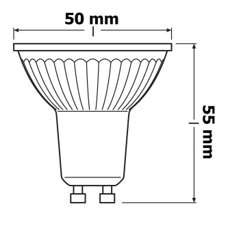 5PAK LED žiarovka GU10 4,3W  30W 350lm 4000K Neutrálna 120° pätica OSRAM