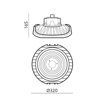 Priemyselné LED svietidlo UFO NINA HIGH BAY 200W 110° 4000K IP65 Kobi