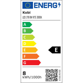 LED žiarovka R7S 8W  80W 900lm 3000K Warm 360° J78mm KOBI