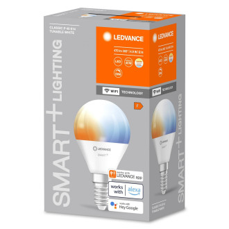 LED E14 P40 4,9W 470lm SMART+ WiFi CCT Stmievateľná mini žiarovka LEDVANCE