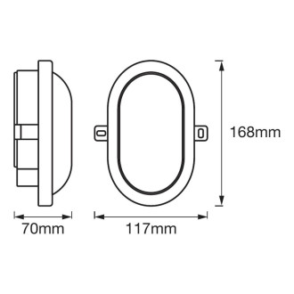 LED nástenné svietidlo 6W 4000K IP54 Hermetické vonkajšie biele BULKHEAD LEDVANCE