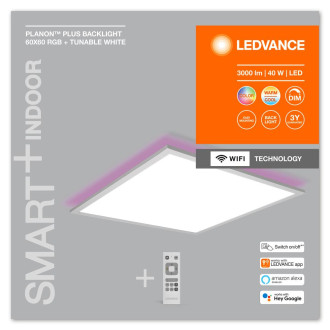 LED panel 40W RGB CCT SMART+ WiFi PLANON 600X600 LEDVANCE