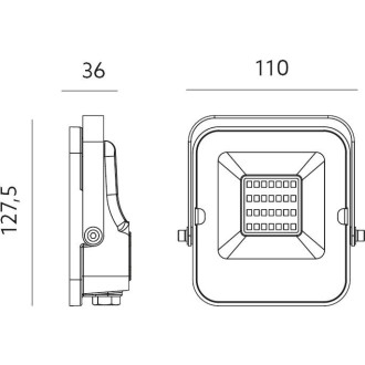 LED reflektor 30W 2400lm 6500K IP65 KOBI PREMIUM MHN