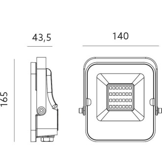 LED reflektor 50W 4000lm 6500K IP65 KOBI PREMIUM MHN