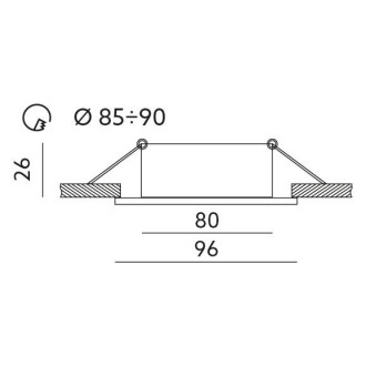 Mobilné halogénové svietidlo GU10 MR16 Gx5,3 OH15 Kobi Graphite