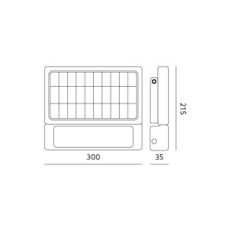 Solárne LED reflektory HALOGEN MHC 10W 4000K 1080lm KOBI Senzor pohybu