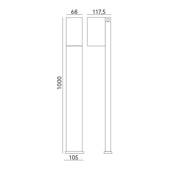 Záhradná LED lampa QUAZAR 15S GU10 IP44 KOBI Grey