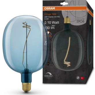 Dekoratívna LED žiarovka E27 BALLON 4,5W  10W 100lm 1600K Warm 320° Filament Dimmable OSRAM Vintage 1906