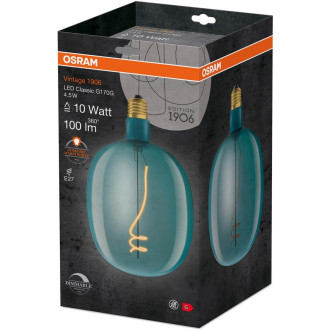 Dekoratívna LED žiarovka E27 BALLON 4,5W  10W 100lm 1600K Warm 320° Filament Dimmable OSRAM Vintage 1906