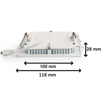 LED panel 6W/540lm Neutrálna biela, biely rám