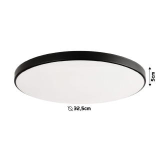 LED plafón 18W 2v1 biela / čierna