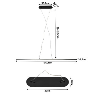 Závesná LED lampa 20W