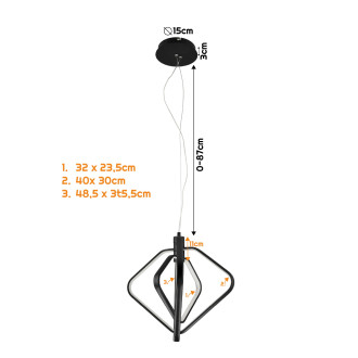 Závesná LED lampa 36W Jacksonville CCT