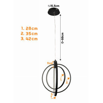 Závesná LED lampa Austin 36W CCT