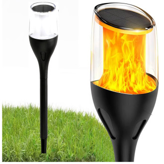 12x Vonkajšia LED solárna lampa TORCH - 65cm