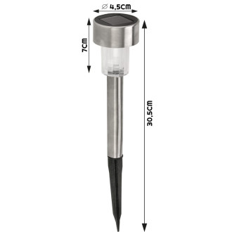 4x Vonkajšia LED solárna lampa INOX