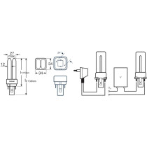 Žiarivka G24D-113W 900lm 6500K Cold 120° OSRAM Dulux D