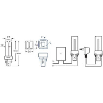 Žiarivka G24Q-2 18W 1130lm 6500K Cold 120° OSRAM Dulux D/E