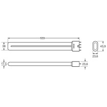 Žiarovka 2G11 55W 4800lm 4000K Neutral OSRAM Dulux L Stmievateľná