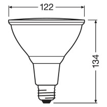 LED žiarovka E27 PAR38 12,5W  120W 1035lm 2700K Warm 30° OSRAM Parathom