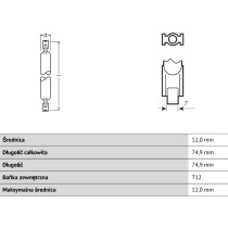 R7S 48W 750lm 2900K OSRAM HALOLINE PRO 74,9mm žiarovka