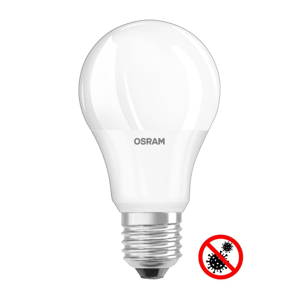 LED žiarovka LED E27 A60 10W  75W 1055lm 6500K Studená 200° OSRAM Antibakteriálna