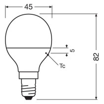 LED žiarovka LED E14 P45 5,5W  40W 470lm 4000K Neutralna 200° OSRAM Antibakteriálna