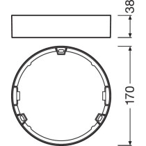 Rámček na povrchovú montáž pre svietidlá DOWNLIGHT Slim DN155 LEDVANCE