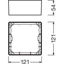 Rámček na povrchovú montáž pre svietidlá DOWNLIGHT Slim SQ105 LEDVANCE