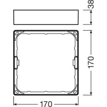 Rámček na povrchovú montáž pre svietidlá DOWNLIGHT Slim SQ155 LEDVANCE