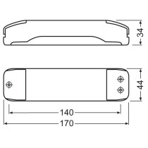 Halogénový napájací zdroj s fázovým riadením Stmievač 50-225W 11,6-11,7V OSRAM HTL Compact