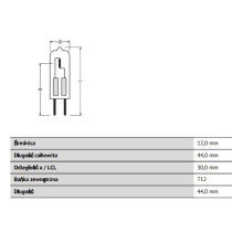 Halogénová žiarovka GY6.35 50W 1185lm 12V 2950K OSRAM