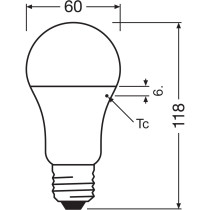 LED žiarovka E27 A60 13W  100W 1521lm 3000K Warm 200° OSRAM VALUE