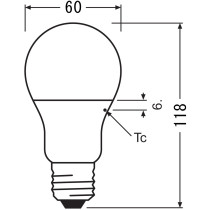 LED žiarovka E27 A60 10W  75W 1055lm 3000K Warm 200° OSRAM VALUE