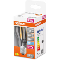 LED žiarovka E27 A60 7,5W  75W 1055lm 4000K Neutrálne 300° Stmievateľné vlákno OSRAM SUPERSTAR