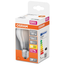 LED žiarovka E27 8,5W  60W 806lm 2700K Warm 300° CRI80 OSRAM Stmievateľná