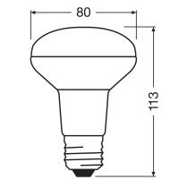 LED žiarovka E27 R80 4,3W  60W 350lm 2700K Warm 36° OSRAM STAR