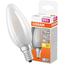 LED žiarovka E14 B35 1,5W  15W 136lm 2700K Warm 300° Filament OSRAM STAR