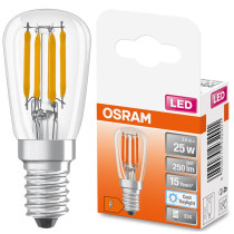 LED žiarovka E14 T26 2,8W  25W 250lm 6500K Cold 320° Filament OSRAM STAR