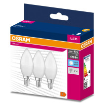 3PAK LED žiarovka E14 B35 4,9W  40W 470lm 4000K Neutrálna 200° OSRAM VALUE