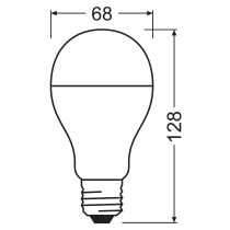 3PAK LED žiarovka E27 A60 19W  150W 2452lm 3000K Warm 200° OSRAM VALUE