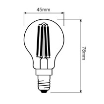 LED žiarovka E14 P45 4W  40W 470lm 2700K Warm 320° Filament OSRAM Value